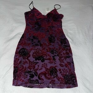Windsor Purple and Red Floral Mini Dress